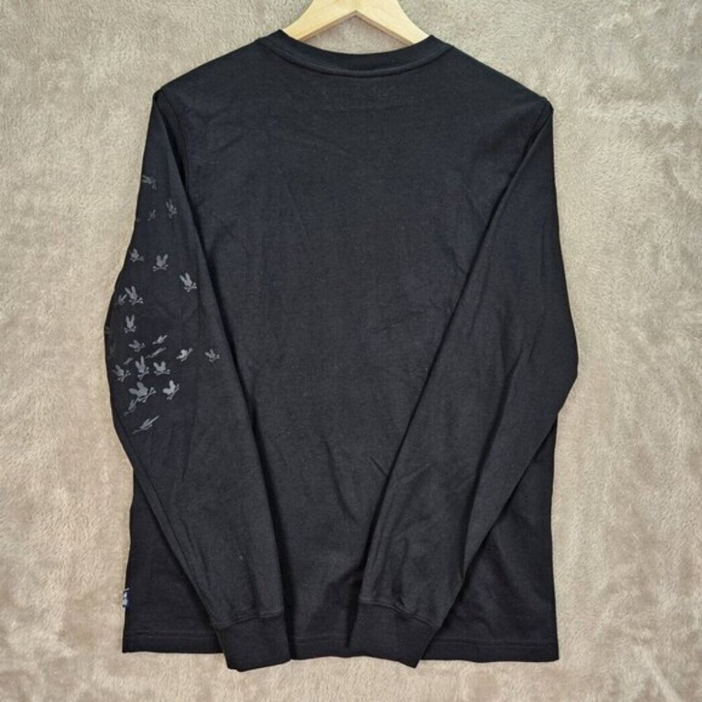 Psycho Bunny Shirt 100% Pima Cotton Long Sleeve Big Logo Graphic Print Mens Sz 4 - Picture 2 of 10